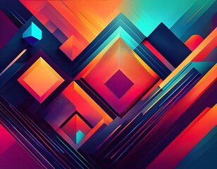 abstract digital background with geometric shapes gradients and a vibrant color scheme