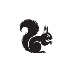 Obraz premium Squirrel Silhouette Icon Illustration
