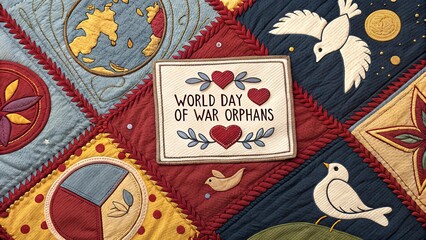 World Day Of War Orphans Close Up 8K Concept.