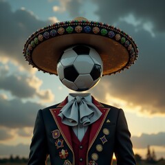 balon, soccer, pelota, guitarra, charro, mariachi, mundial, copa del mundo, mexico, m&uacute;sica, roca, m&uacute;sico, guitarrista, instrumento, jugada, electricas, juego, mujer, chico, persona, acustica, gente