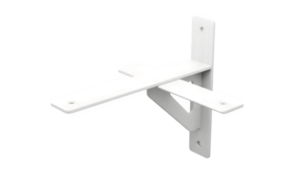 Shelf bracket corner isolated on PNG background.