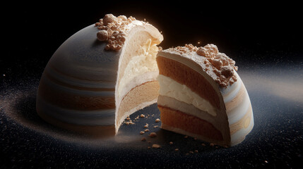 seashell on black background