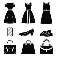 Women's Clothing and Accessories Icons