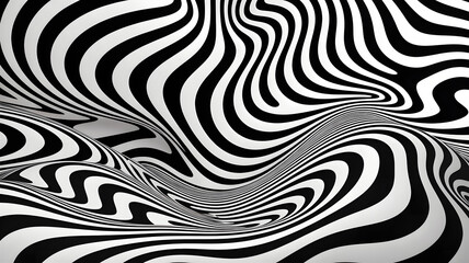 abstract geometric wallpapers A black and white abstract optical illusion with wavy lines and a mesmerizing pattern