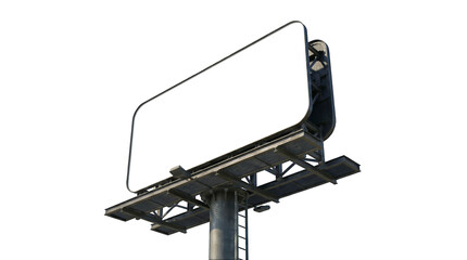 Blank billboard on transparent background PNG