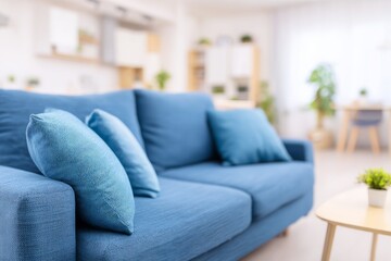 Blurred empty open space home, Stylish apartment interior with modern room. Idea for home design