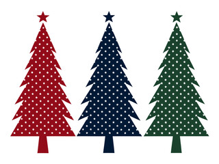 Obraz premium set of christmas trees