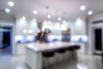 Blurred empty open space home, Stylish apartment interior with modern room. Idea for home design