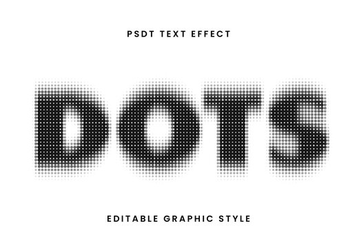 Halftone Dots Text Effect