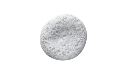 Grayish white cloud shape with soft edges floating in the center of a white background, isolated graphic element png with transparency