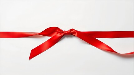 Stretched red ribbon representing emotional strain and protest