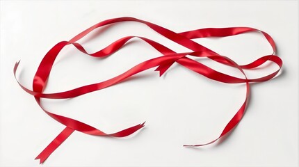 Torn ribbon symbolizing refusal of Valentine gift culture