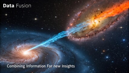 Vibrant galactic jet erupting from a swirling nebula in deep space, a magnificent cosmic spectacle for scientific exploration