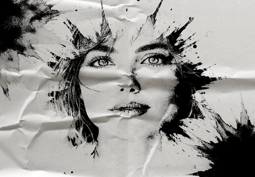 Black And White Ink Sketch Photo Effect