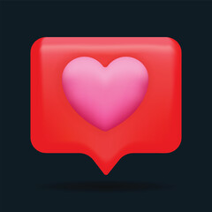 Social media like notification icon