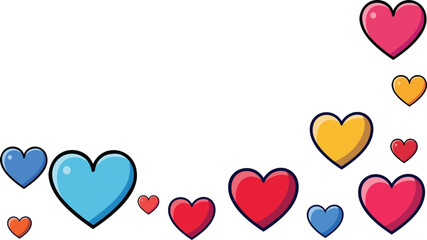 Simple Heart Love Icon Flat Style