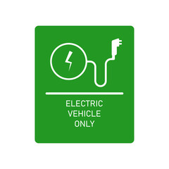 green road sign with car