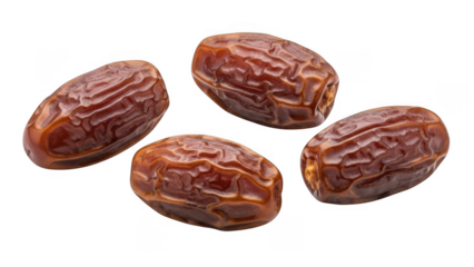 Four fresh dates arranged in a square