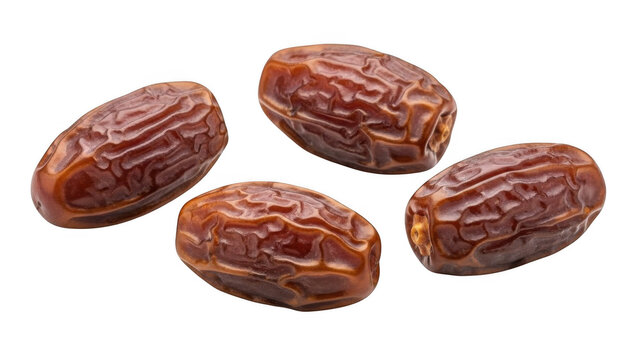 Four fresh dates arranged in a square