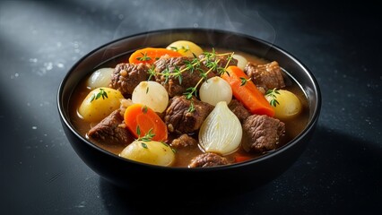 Hearty beef stew with vegetables