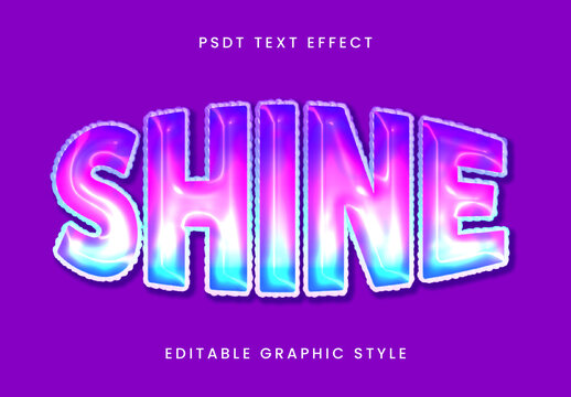Pink And Blue Glossy Neon Text Effect Futuristic Shine Font