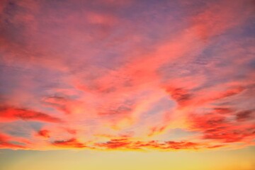 New Zealand Sunset Sky Replacement Sky Lighting Up With Color