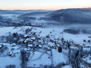 Abendruhe im winterlichen Wienerwald Orten, Nieder&ouml;sterreich