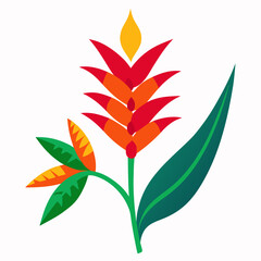 heliconia jade vine with on white background  © MOHAMMADRIPON