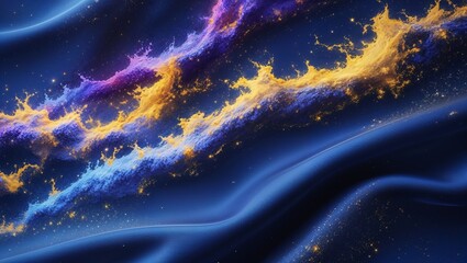 Dreamy cosmic scene with vibrant nebulas and flowing clouds, artistic celestial rendering