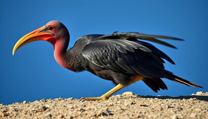 Fototapeta premium Flightless dodo bird, large hooked beak, native to Mauritius, extinct species, large bird, wildlife