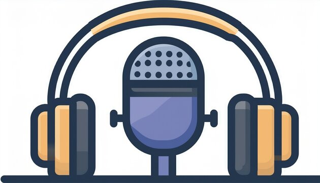 microphones headphones and pop filter for recording podcast