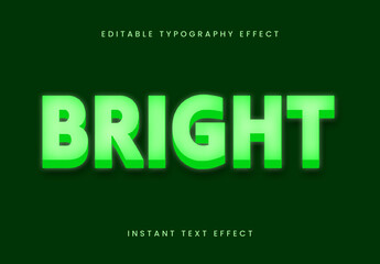 Green Fresh Glow 3D Style Text Effect Blocky Glossy Font