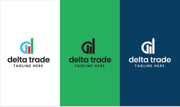 finance logo, trading logo, growth logo, arrow logo, trading D logo, finance D logo, growth Dlogo, minimalist D logo, minimalist D trading logo