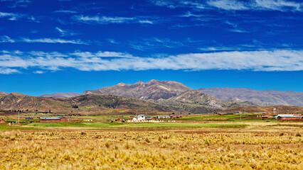 The Landscape of the Altiplano in Bolivia
