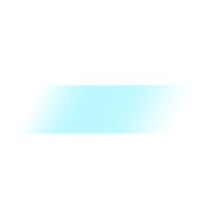 Obraz premium light cyan gradient bar with a blurred bottom edge rectangle on transparent background