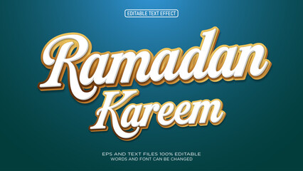 Ramadan Kareem text effect editable