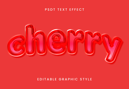 Red And Pink Glossy Candy Text Effect Sweet Delicious Font
