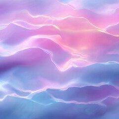 Surreal wallpaper: glowing soft waves pastel gradients forming endless impressionistic cosmic calm effect unique original motif.