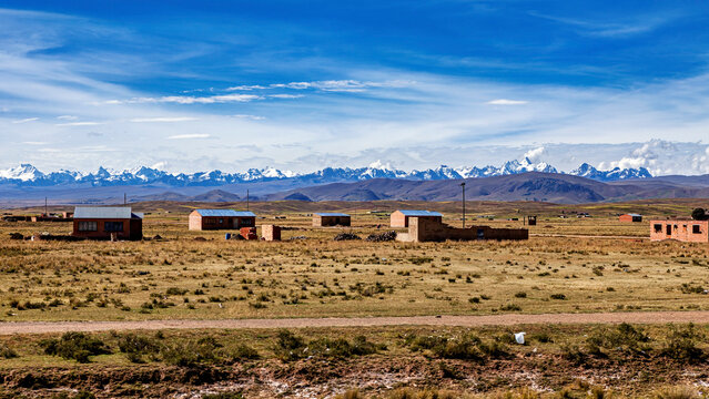 The Landscape of the Altiplano in Bolivia