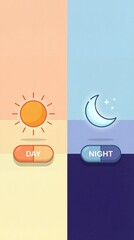 Day vs Night Medication Timing Concept  When to Take Medicine Illustration