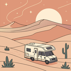 Desert Sunrise in Eco-Friendly Solar RV
