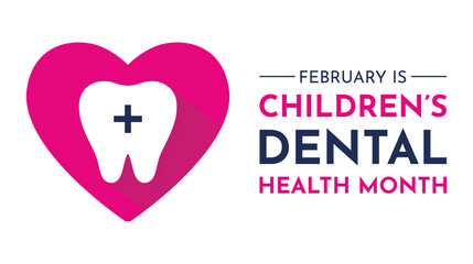  National Children's Dental Health Month Design concept , to raise awareness about the importance of oral health