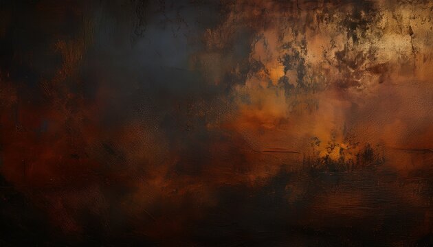 old grunge copper bronze rustic texture dark black generative ai