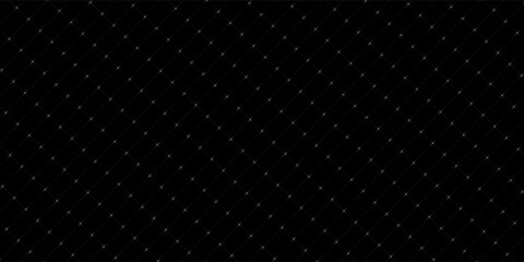 Futuristic hi-tech pattern with square grid, cross points and dots on a black background. UI layout for HUD design or technology dashboard. Vector illustration.