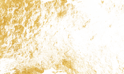 Gold grunge overlay featuring dense textured corner wash fading into white, shimmering metallic surface ideal for glamorous backgrounds, wedding stationery, social media graphics, and premium product 