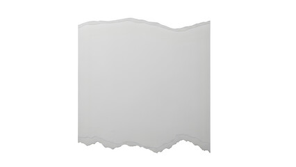 Torn edge of a white paper isolated on transparent background