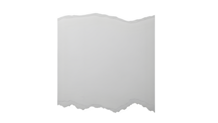 Torn edge of a white paper isolated on transparent background