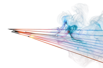 Sacred Rituals of Incense Burning Isolated on Transparent background.