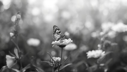 Monochrome butterfly specimen in a nature-focused display, suitable for editorial header backgrounds