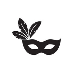 Festive Feathered Mask Vector Icon © @graphicrahnuma